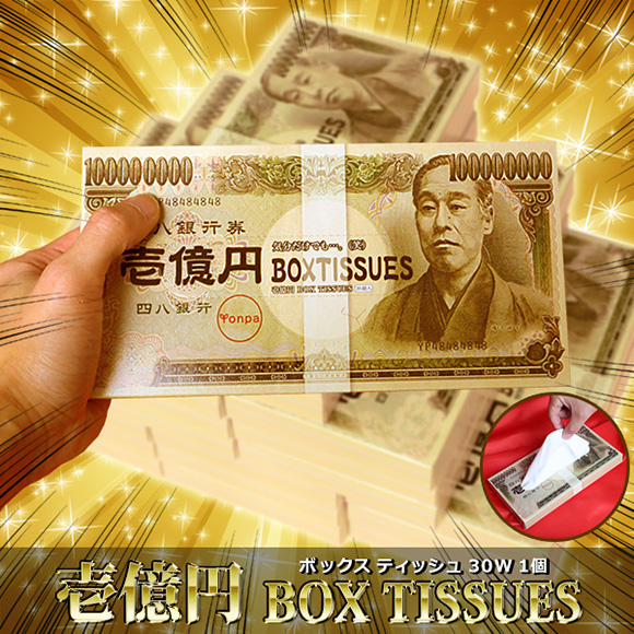 壱億円ＢＯＸティッシュ30Ｗ１個