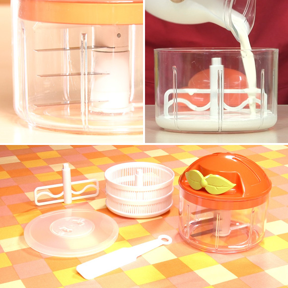 電気不要！引っ張るだけの調理器 ハピネスチョッパー