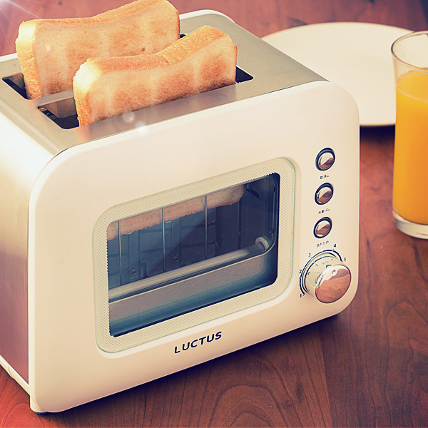 Luctus 焼き目の見えるポップアップトースター 調理家電 キッチン便利グッズ 景品ゲットクラブ