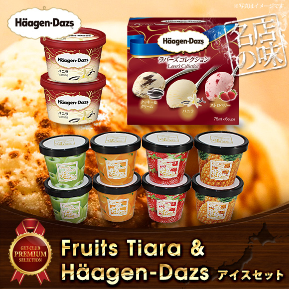 目録ゴルフ・コンペ賞パネル付き ハーゲンダッツ&フルーティアラアイスセット【オリジナル賞対応可能】