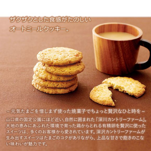 深川カントリーファーム サクサクオートミールクッキー 10枚【目録引換券】