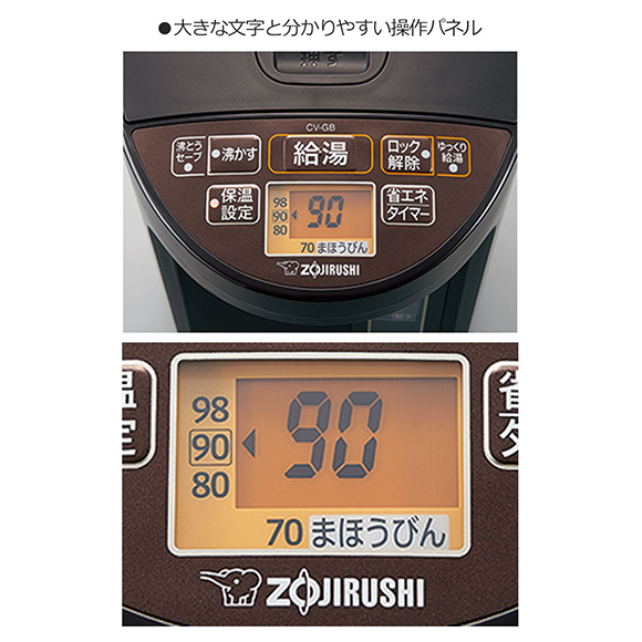 象印 マイコン沸とうVE電気まほうびん 優湯生【目録引換券・Ａ3パネル付き】