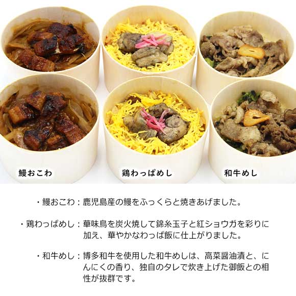 銀座割烹里仙監修 スタミナわっぱ飯 詰合せ6食