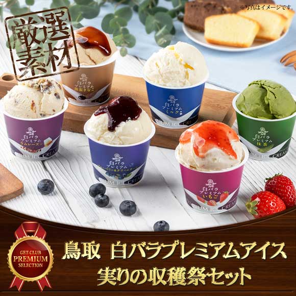 鳥取 白バラプレミアムアイス 実りの収穫祭セット