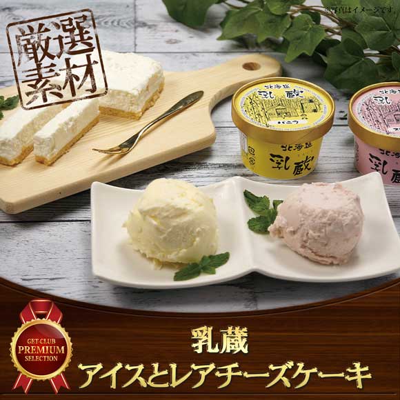乳蔵 アイスとレアチーズケーキ