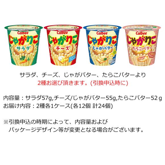 選べる カルビー じゃがりこ 2種お届け
