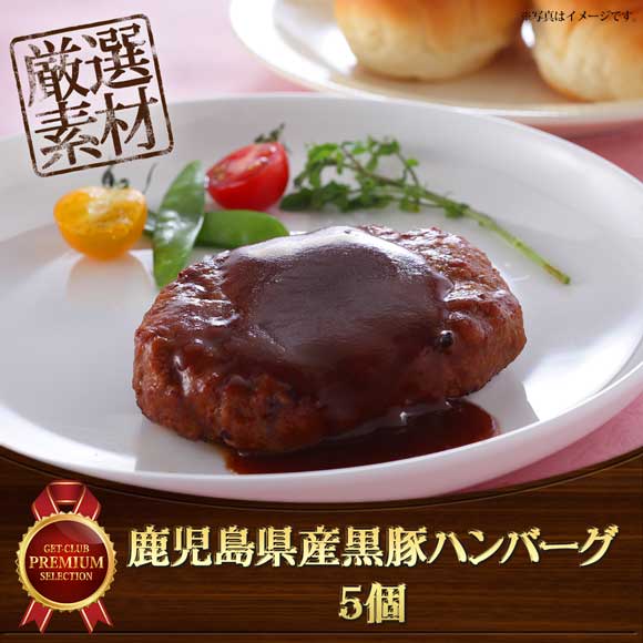 鹿児島県産黒豚ハンバーグ 5個
