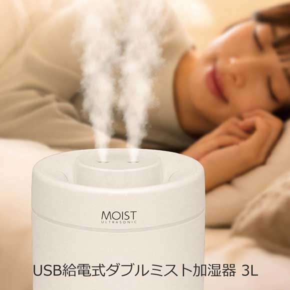 USB給電式ダブルミスト加湿器 3L