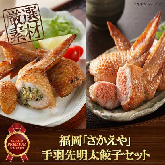 福岡「さかえや」手羽先明太餃子セット