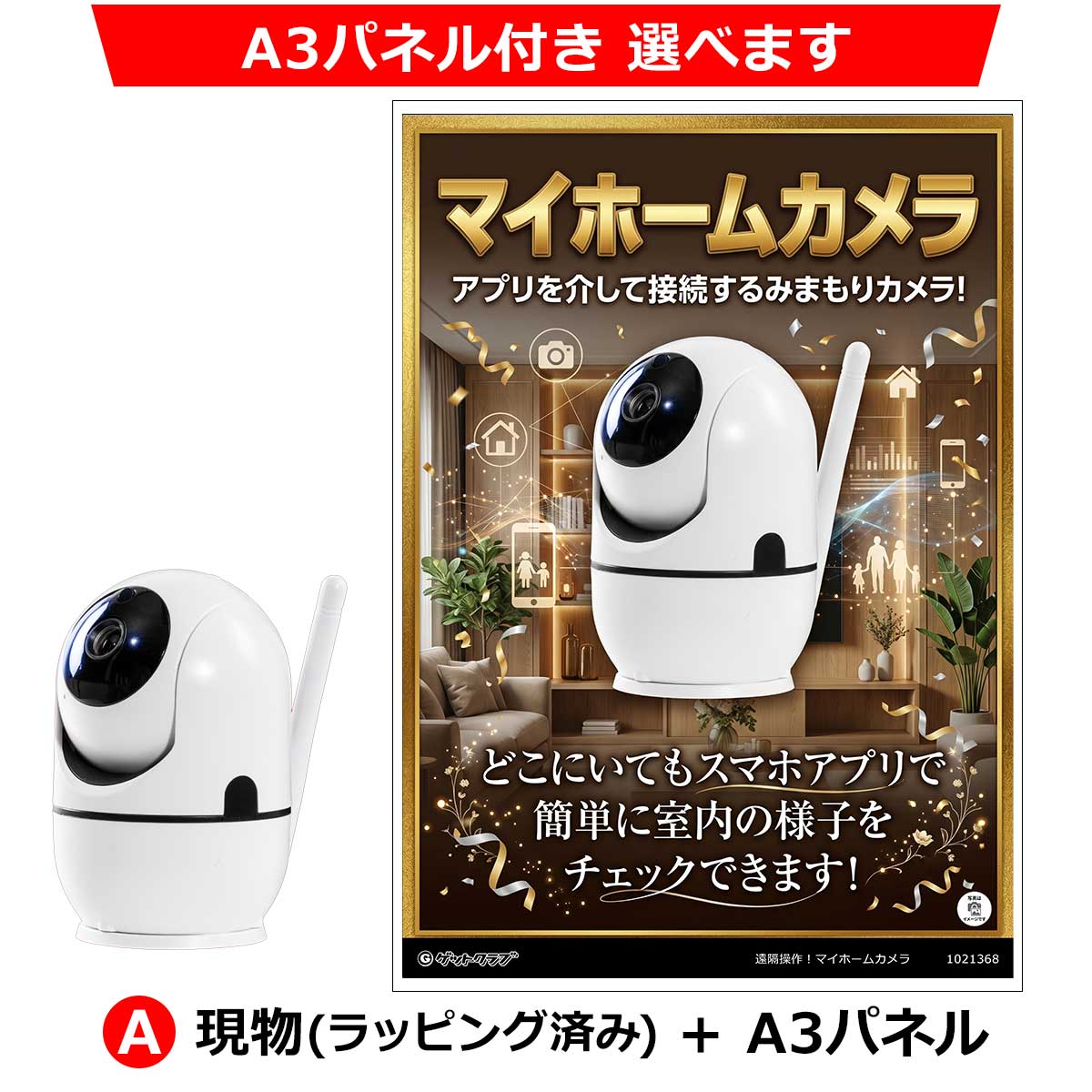 A：現物(ラッピング済み)+A3パネル