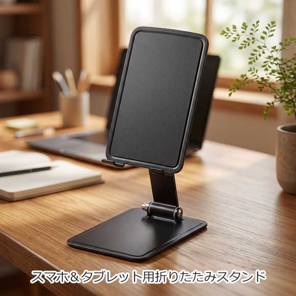 スマホ&タブレット用折りたたみスタンド