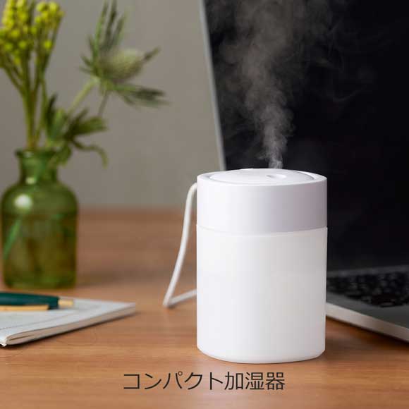 手のひらサイズのコンパクト加湿器