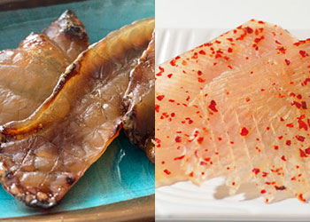 山陰　エイとフグの酒肴（ポスト投函）