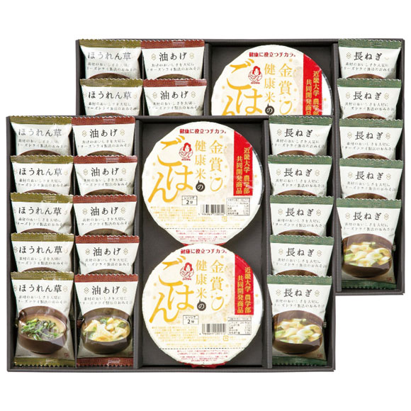 美味心 フリーズドライ味噌汁＆金賞健康米ギフト GMS-EO