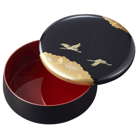 加賀百万石 純金箔工芸 歓び ズッシリ菓子器(蓋付)  4135-53