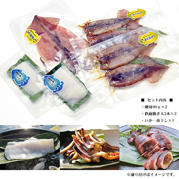 能登の朝とれ生いかセット