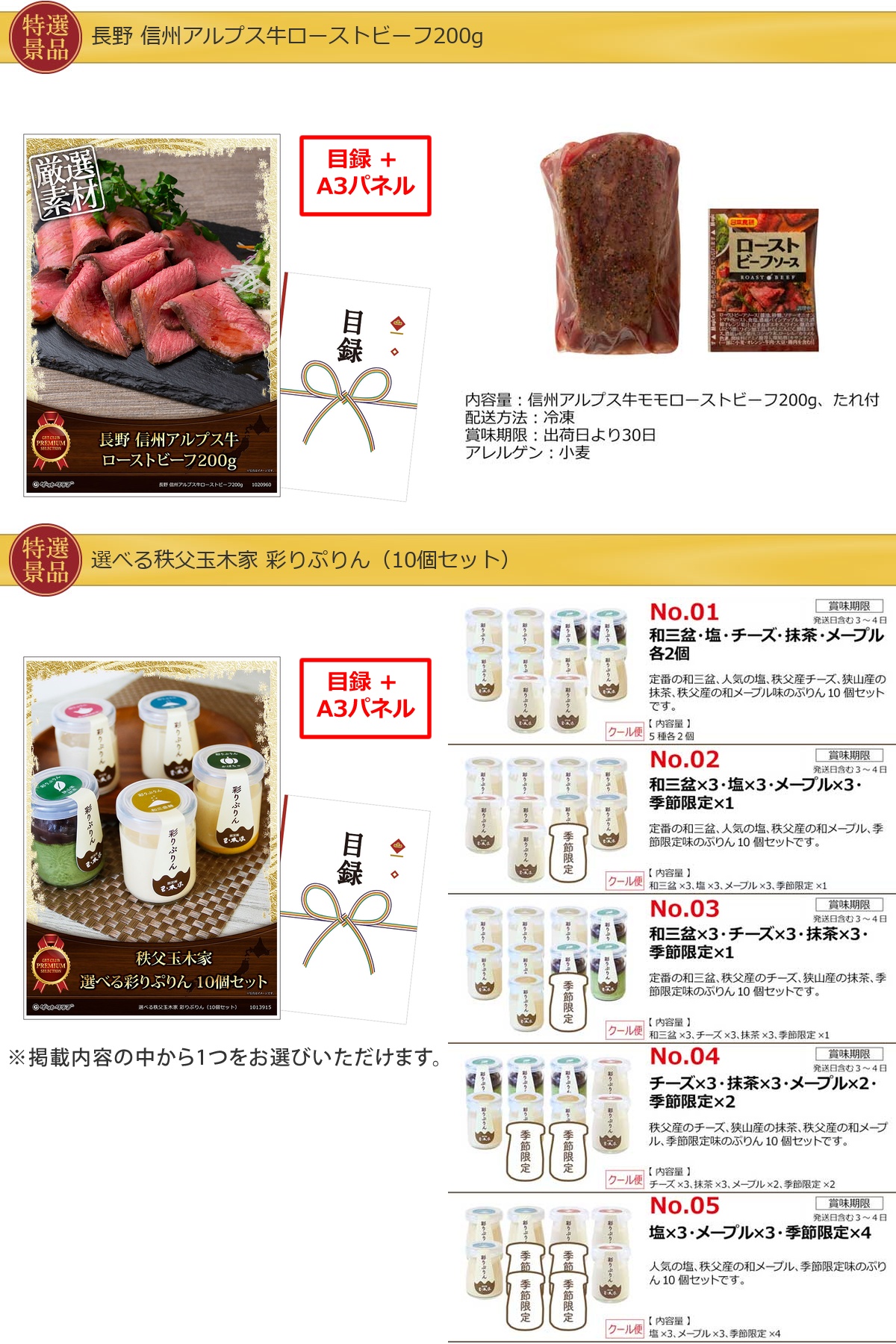 ビップ景品99,999円15点景品セット詳細