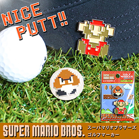 スーパーマリオブラザーズ ゴルフマーカー（マリオ＆クリボー）
