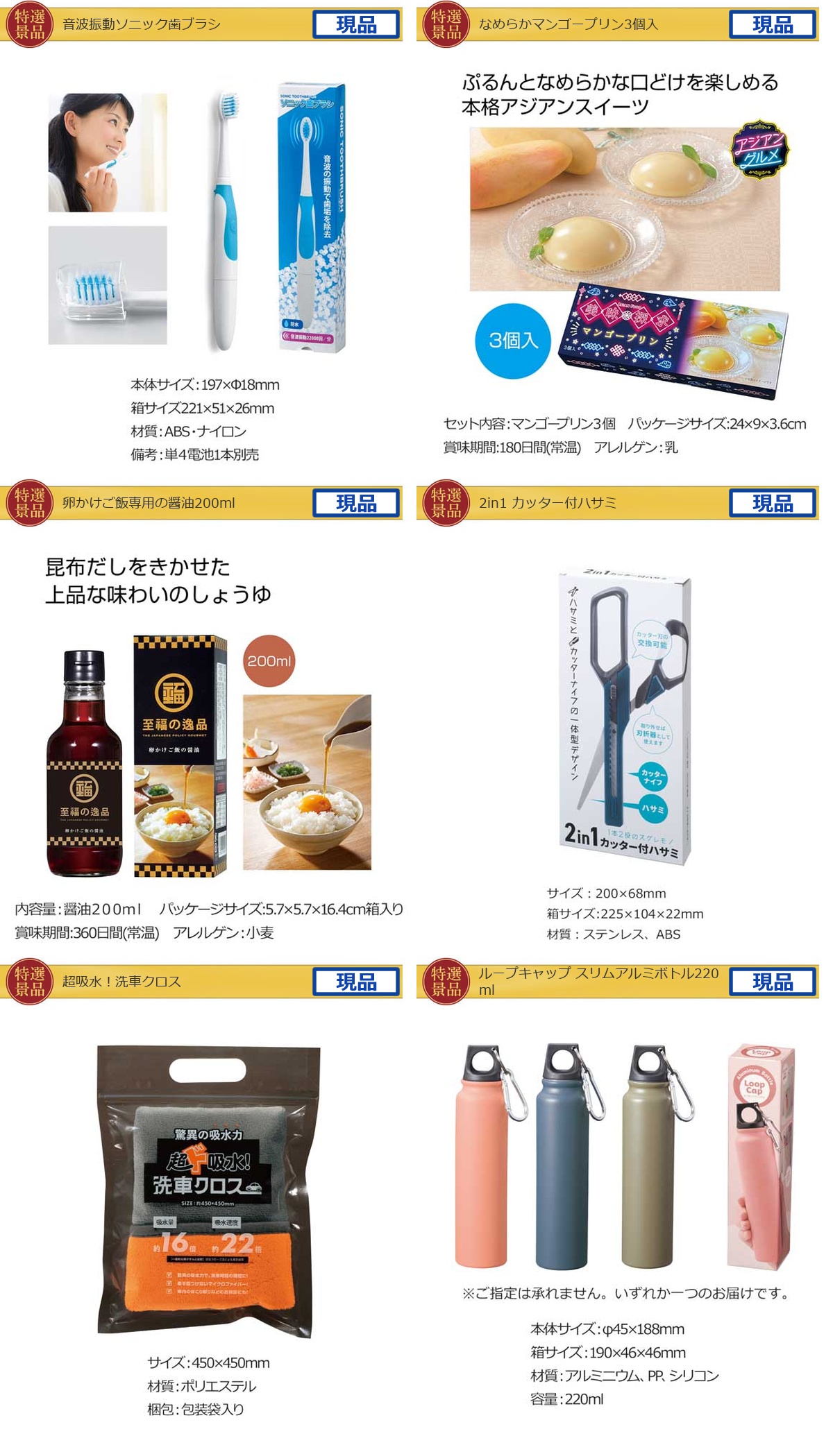 ハーゲンダッツ【ギフト券・A3パネル】入り15,000円15点景品セット詳細
