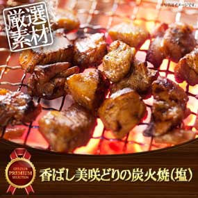 香ばし美咲どりの炭火焼（塩）【目録引換券】