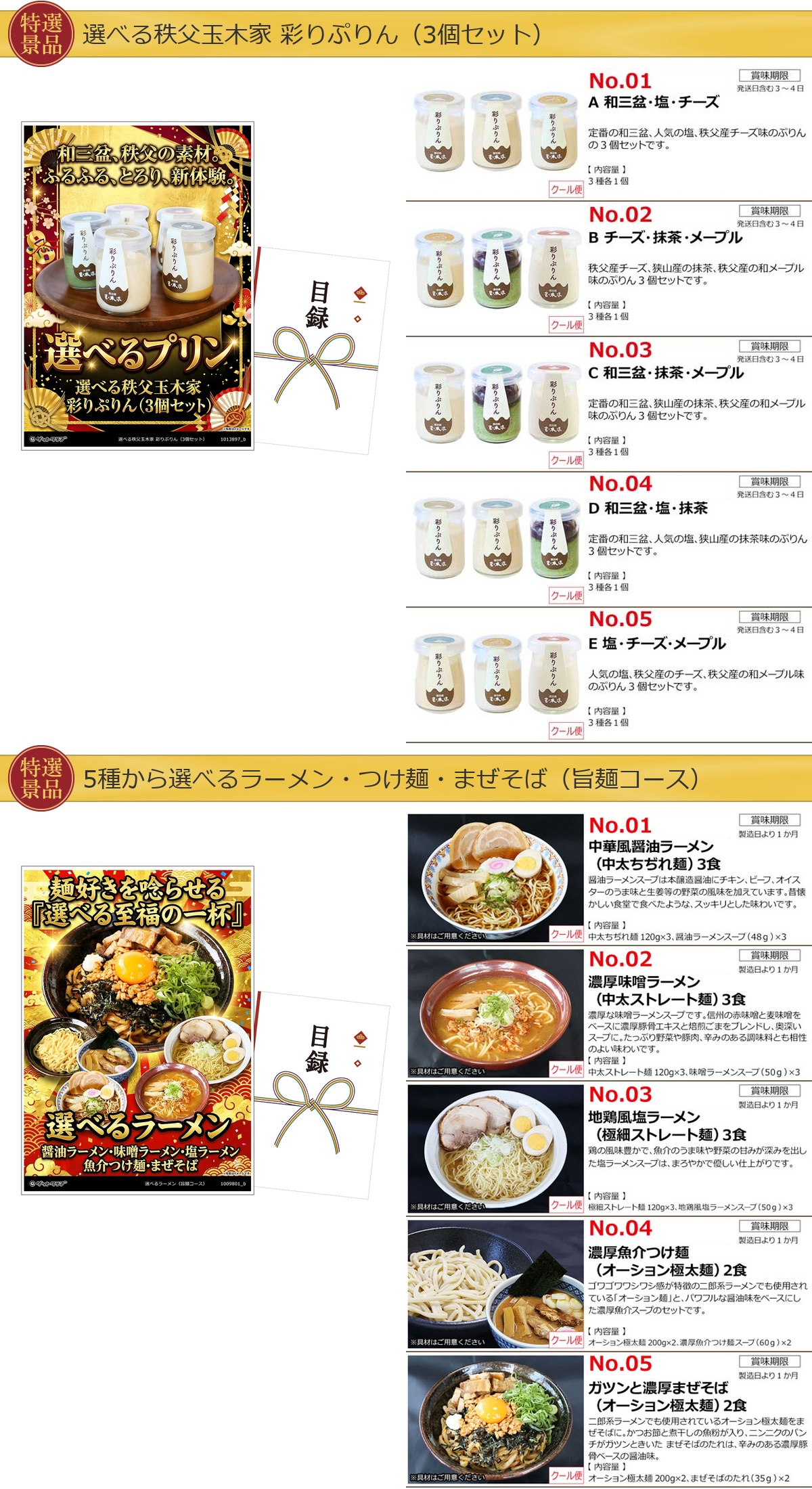 豪華グルメ目録景品10点セット A3パネル付き[焼肉セット・ふぐ・豚肉味噌漬・スープカレー・アイス・明太子・もつ鍋・果物・プリン・麺]I014詳細