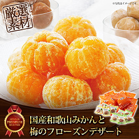 国産和歌山みかんと梅のフローズンデザート