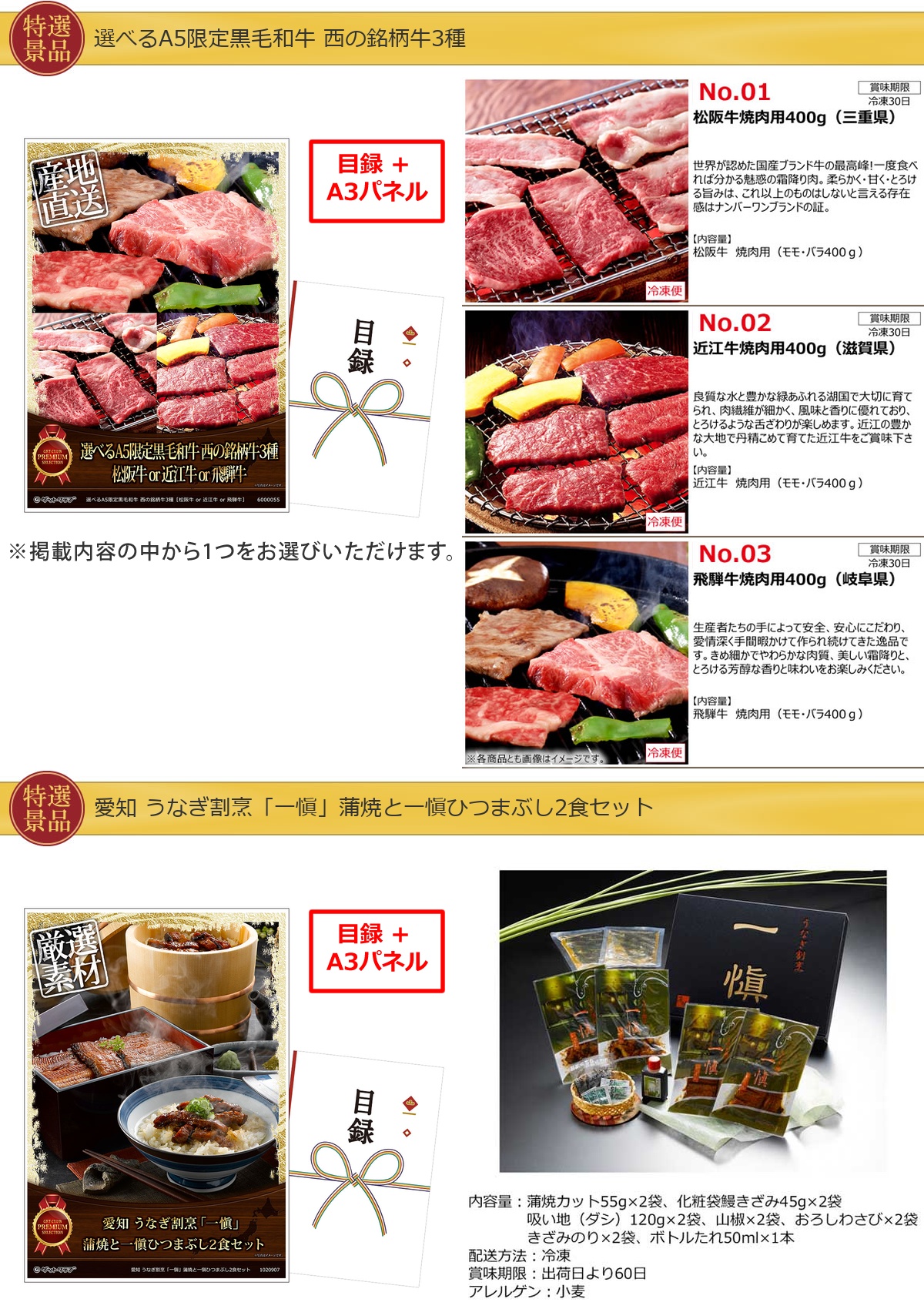 ビップ景品60,000円50点景品セット詳細