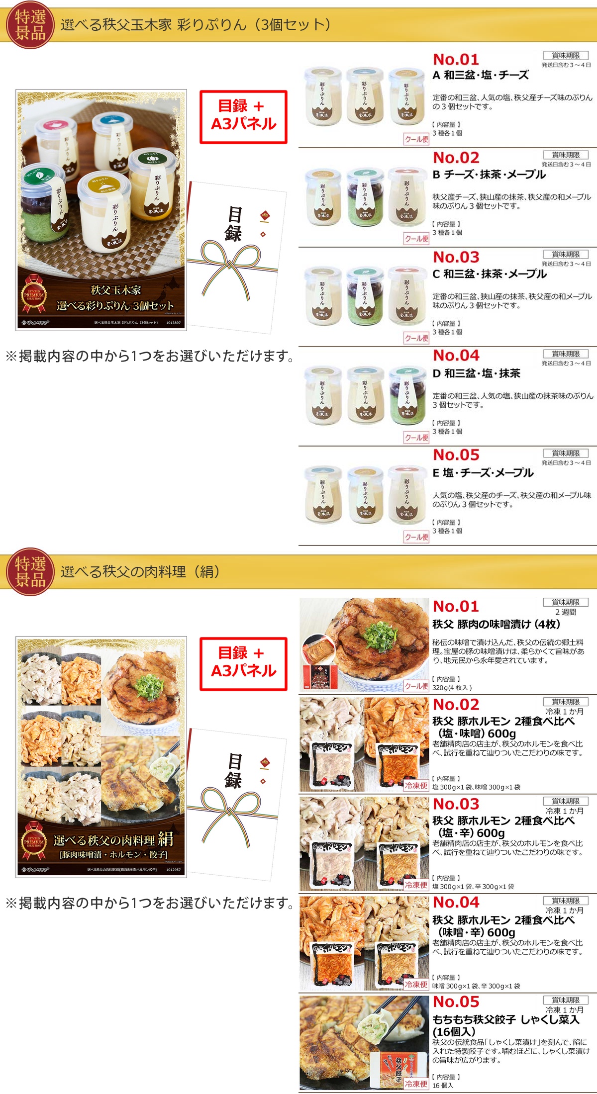 季節限定スペシャル景品VIP25点景品セット詳細