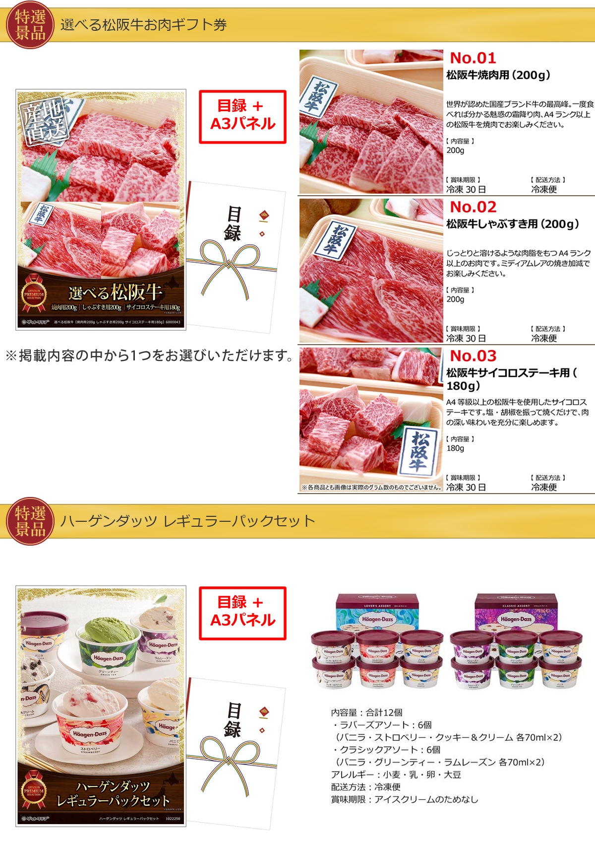 バリュー景品30,000円20点景品セット詳細