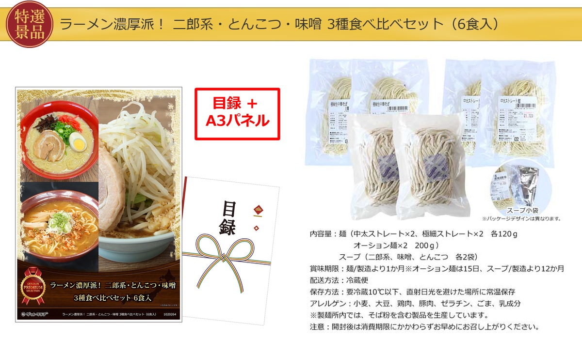 景品ゲットパック10,000円5点B景品セット詳細