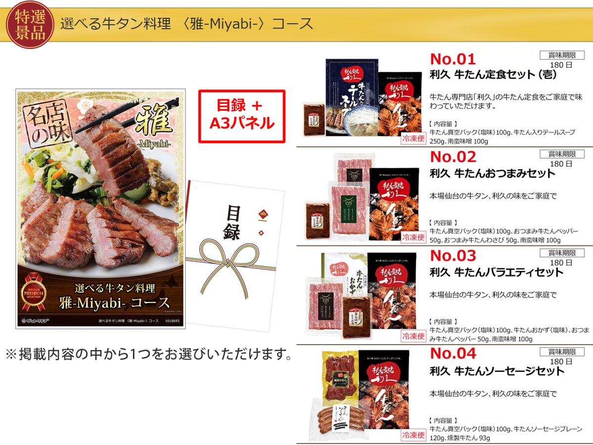 景品ゲットパック20,000円10点A景品セット詳細